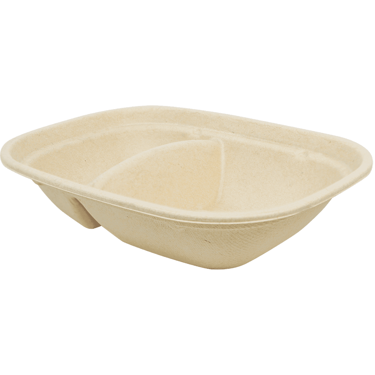 24 oz Fiber Food Container, 2-Compartment