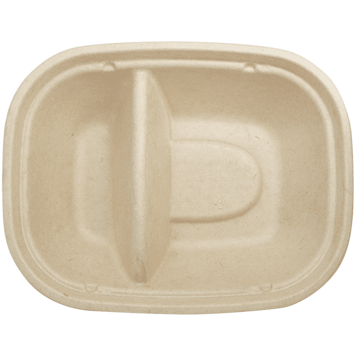 24 oz Fiber Food Container, 2-Compartment - Image 2
