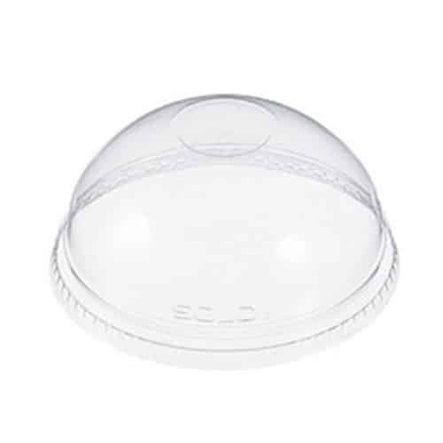 Clear Dome Lid - fits 12-24 oz Clear Cold Cups, Parfait/No Hole