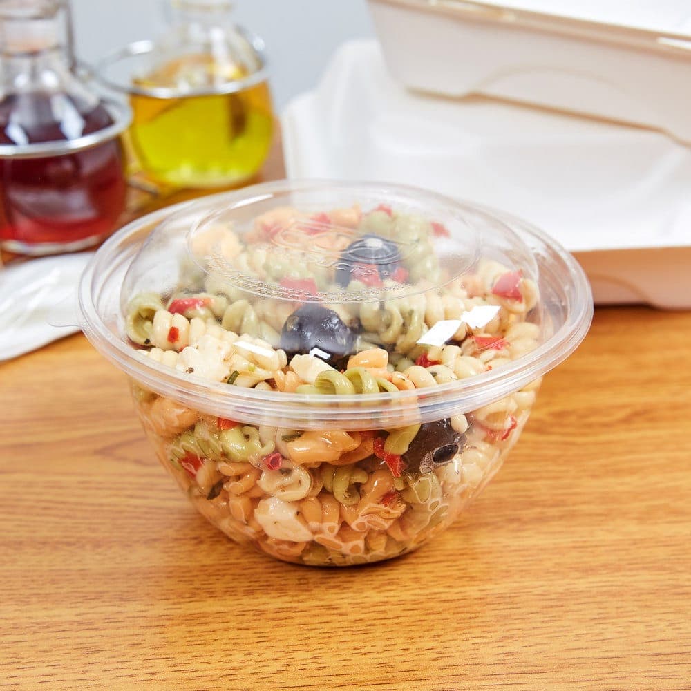 18 oz Clear Salad Bowl and Lid Combo Pack