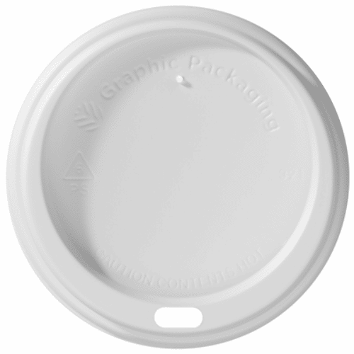 White PS Lid - fits 8 oz Paper Hot Cups