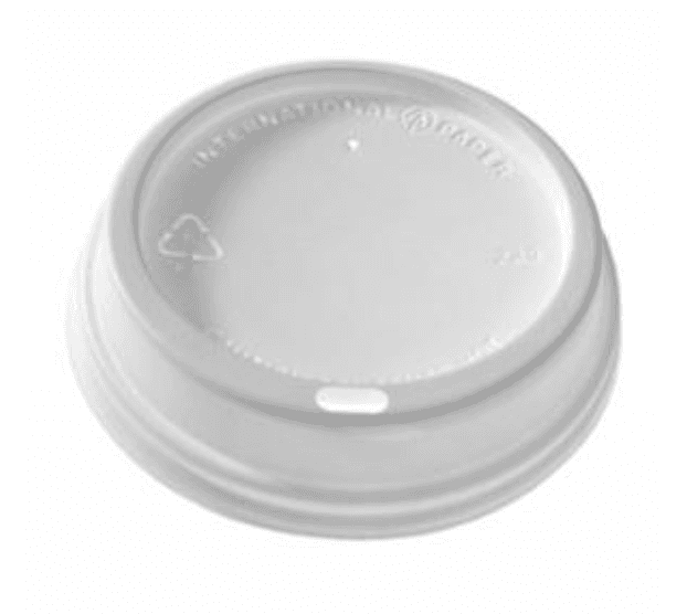 White PS Lid - fits 8 oz Paper Hot Cups