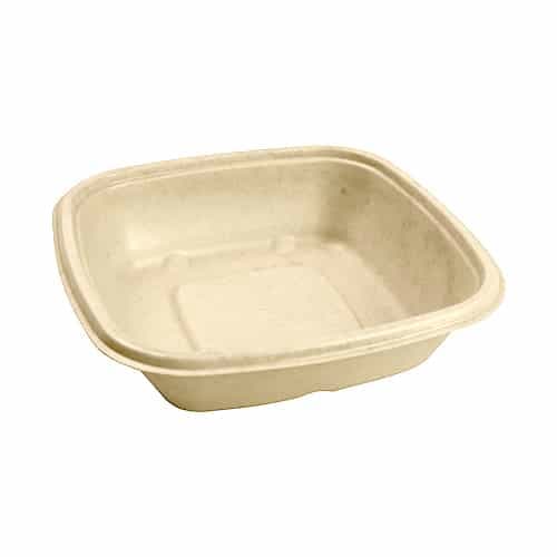 16 oz Square Fiber Bowl, Lined