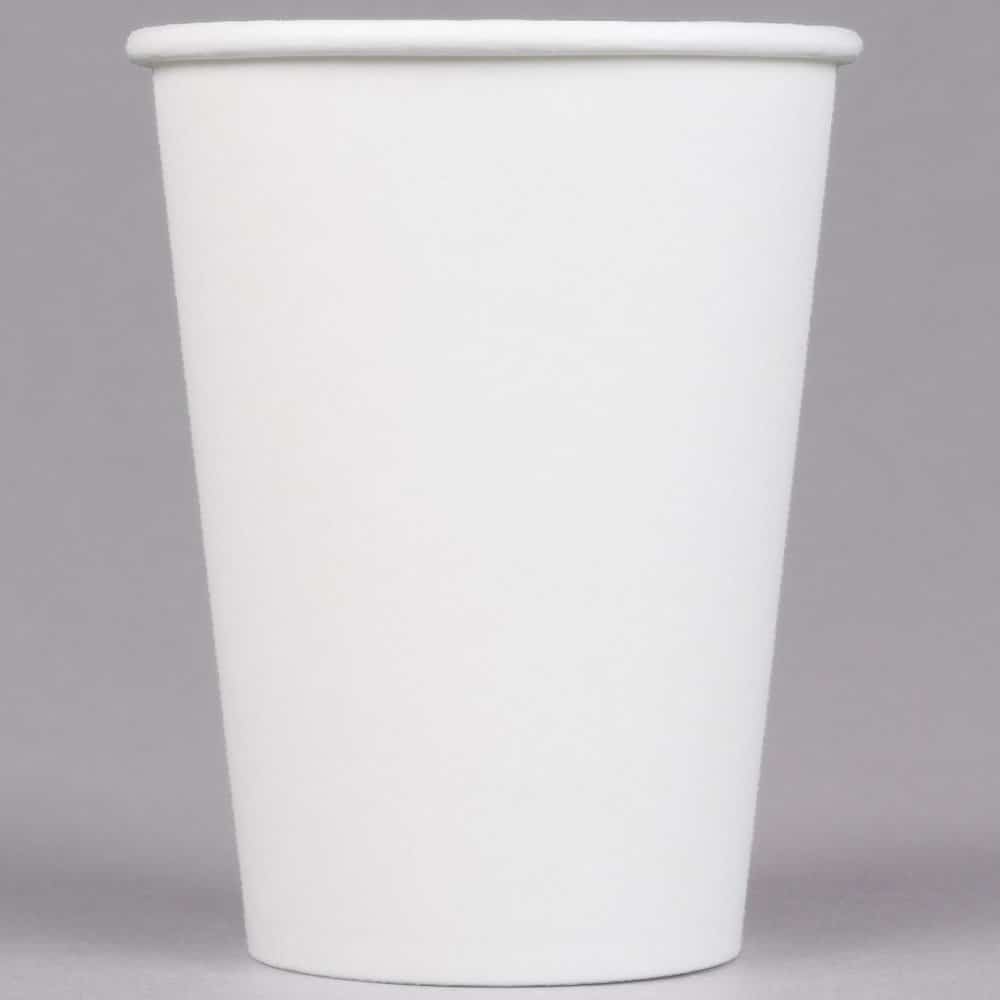 12 oz Paper Hot Cup, White - Image 2