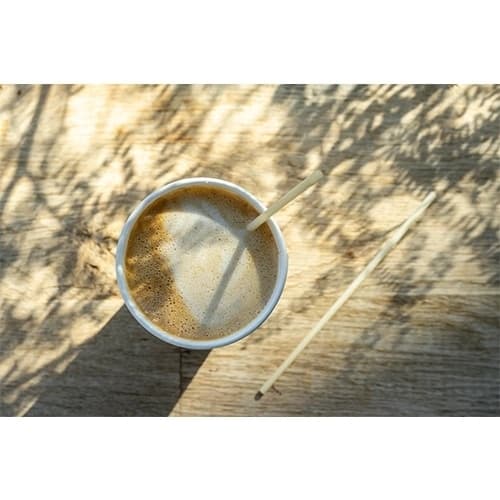 6" White PHA Cocktail Stirrer, Unwrapped - Image 2