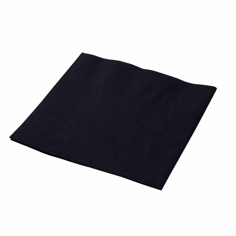4.75" 2-Ply Beverage Napkin, Black - Image 3