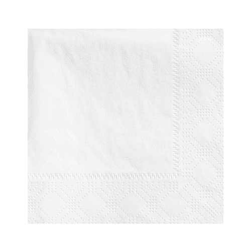 4.75" 2-Ply Beverage Napkin, White