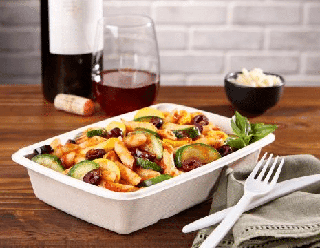 30 oz Fiber Rectangle Container, 9x6 (300/case)