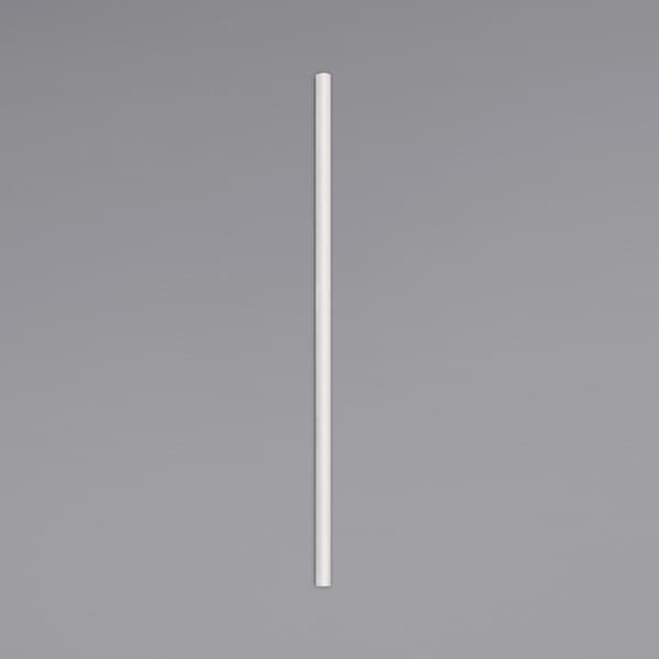 7.75" Standard White Paper Straw, Unwrapped