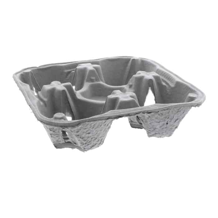 4-Cup Fiber Beverage Carry Tray