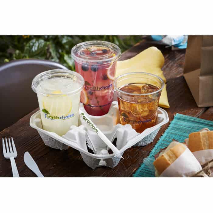 4 cup 8-32oz fiber beverage carry tray 300 cs