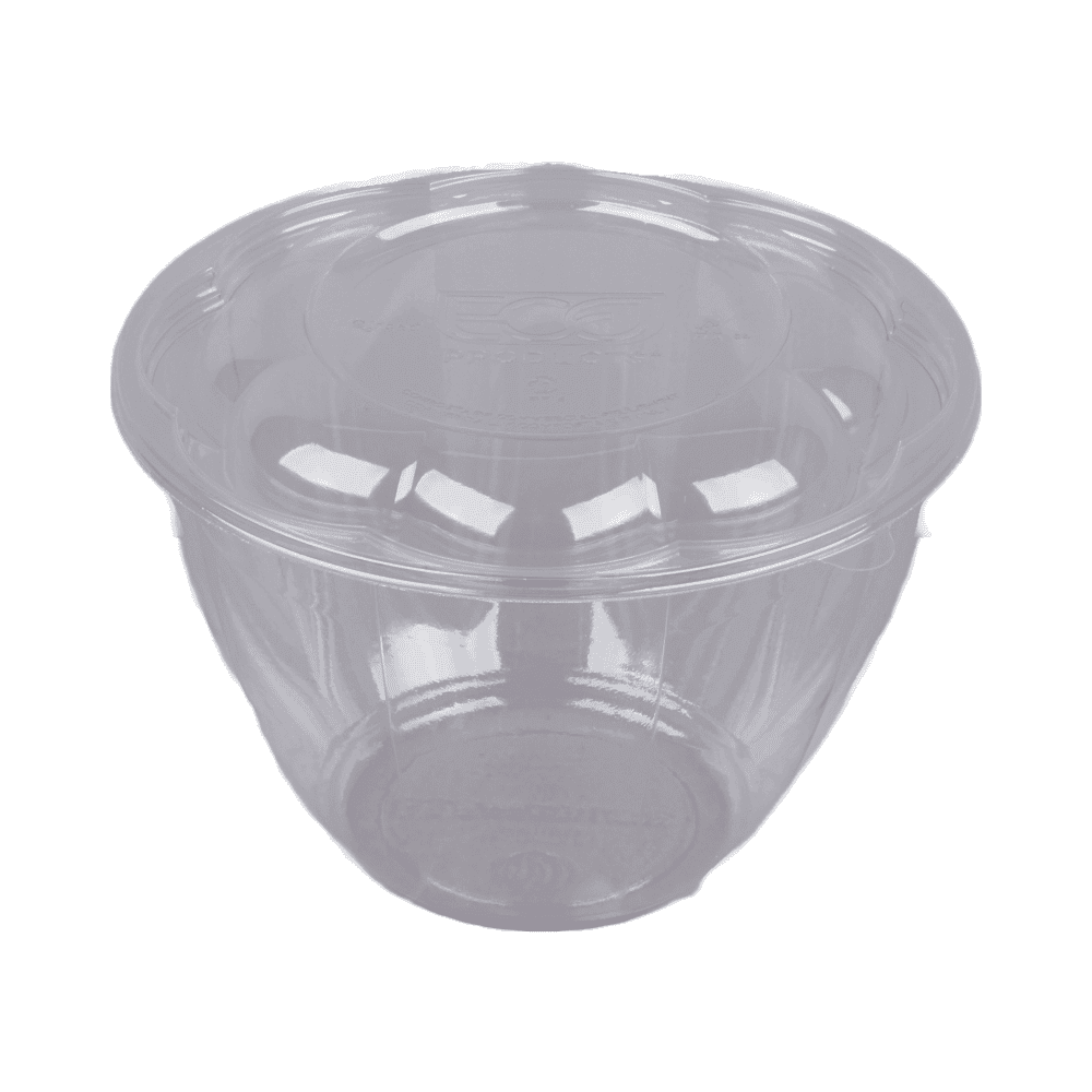 48 oz Clear Salad Bowl and Lid Combo Kit