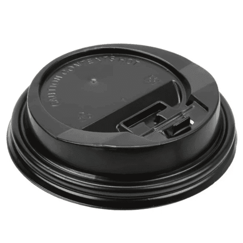 Black PS Lid - fits 10-20 oz Paper Hot Cups