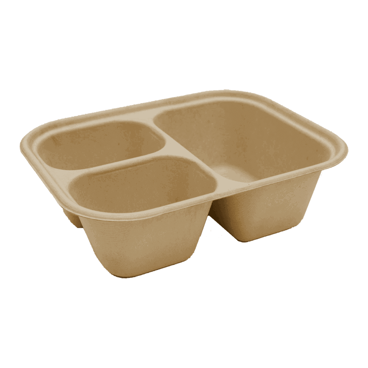 48 oz Fiber Food Container, 3-Compartment