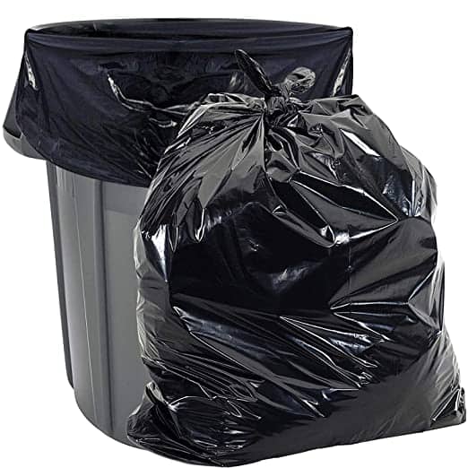 55 Gallon Heavy Duty Can Liner, 43x47", Black