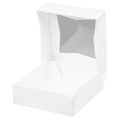 8" x 8" x 2.5" White Window Bakery Box - Image 3