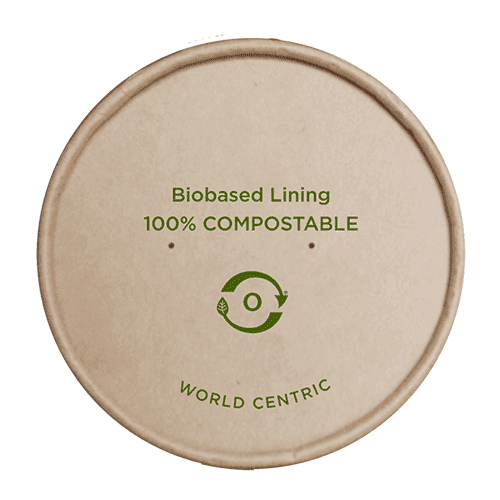 Kraft Paper Lid – fits 12-32 oz NoTree Paper Bowls