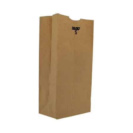 5 1/4" x 3 7/16" x 10 15/16" Kraft Paper Bag