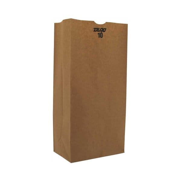 6 5/16" x 4 3/16" x 13 3/8" Kraft Paper Bag