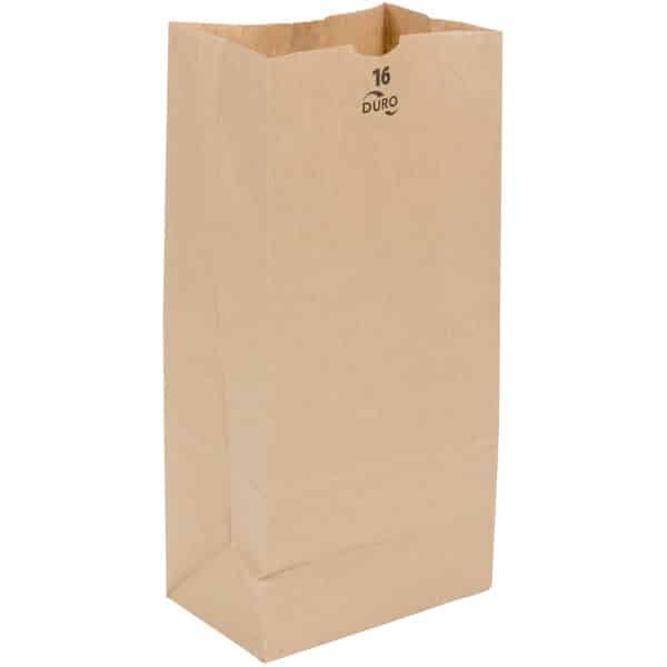 7 3/4" x 4 13/16" x 16" Kraft Paper Bag