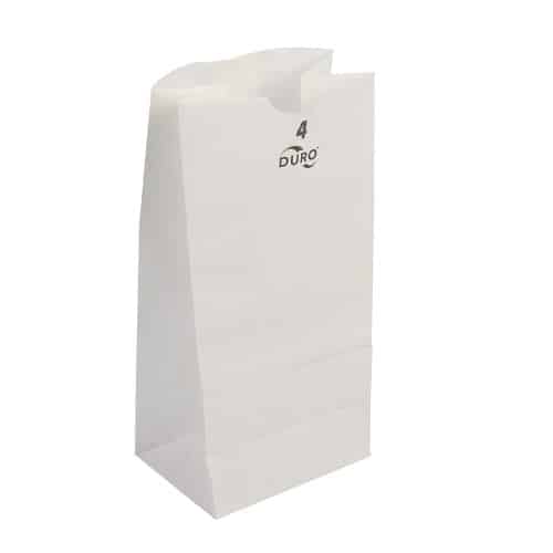5" x 3 1/3" x 9 3/4" White Paper Bag