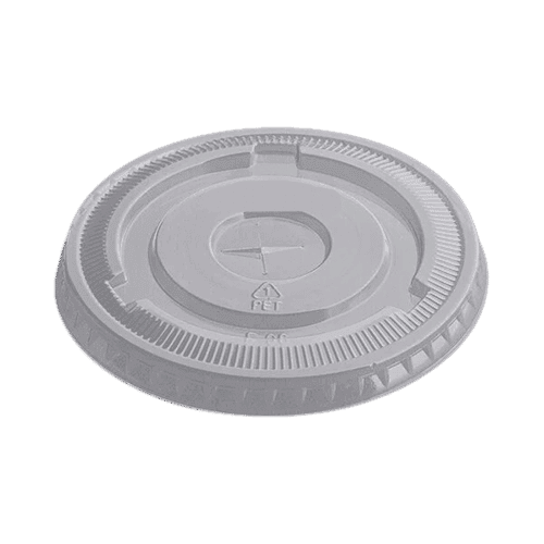 Clear PET Lid with Straw Slot - fits 12-24oz Clear PET Cups