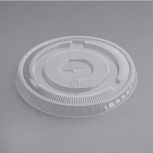 Clear PET Lid with Straw Slot - fits 12-24oz Clear PET Cups - Image 2