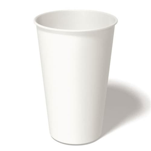16 oz Paper Hot Cup, White - Image 2