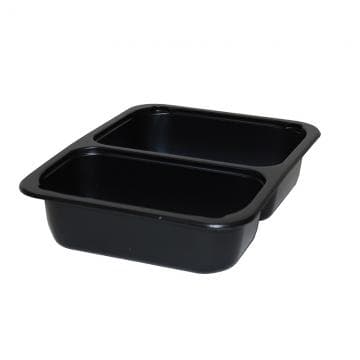 36 oz Rectangle CPET Food Container, 2-Comp