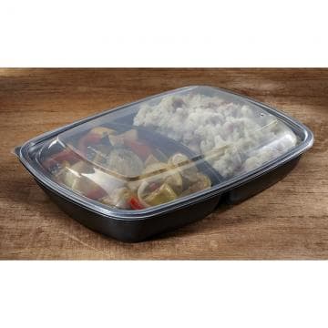 Dome PP Lid - fits 46 oz PP Rectangle Containers