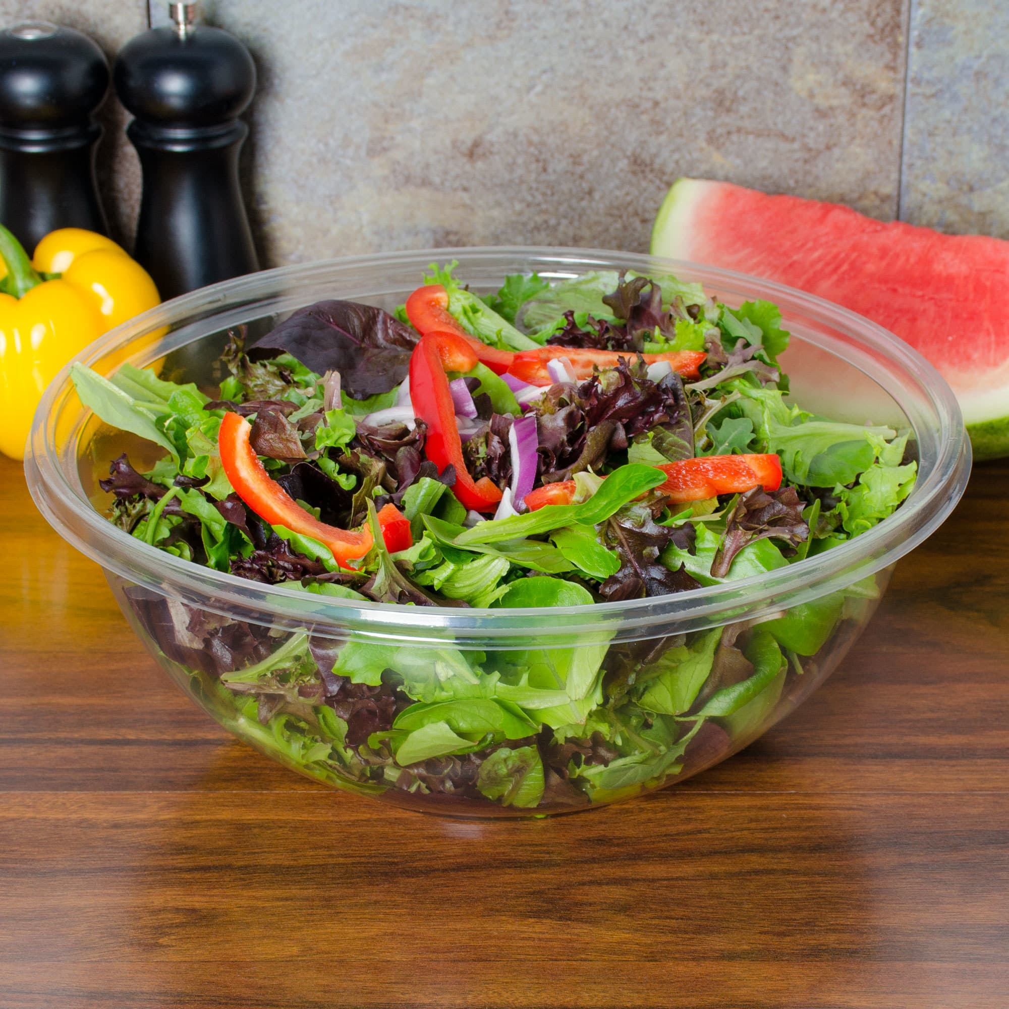 160 oz Round PET Bowl, Clear - Image 2