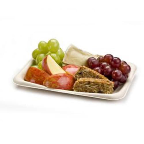 8x6" Rectangle Fiber Snack Tray - Image 3