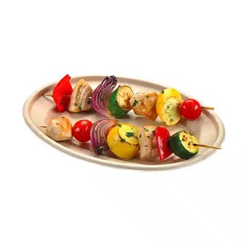 9" Oval Fiber Platter