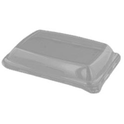 Dome PET Lid - fits 8x6" Rectangle Fiber Snack Tray