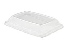 Dome PET Lid - fits 8x6" Rectangle Fiber Snack Tray - Image 2