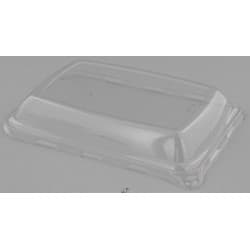 Dome PET Lid - fits 8x6" Rectangle Fiber Snack Tray - Image 4