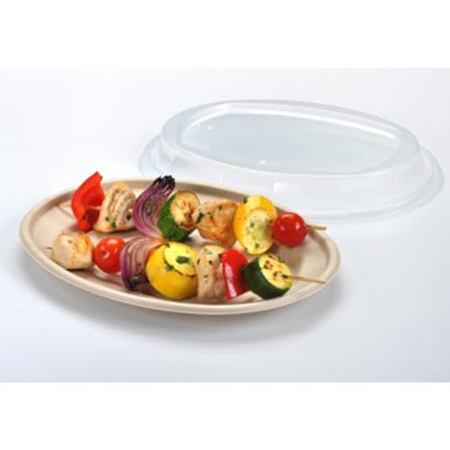 Dome PP Lid - fits 9" Fiber Oval Platter - Image 2
