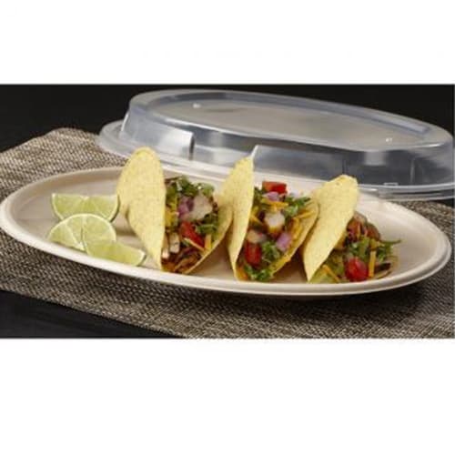 Dome PP Lid - fits 9" Fiber Oval Platter - Image 3