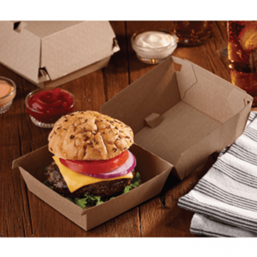 4x4" Kraft Clamshell, 1-Compartment - Image 6