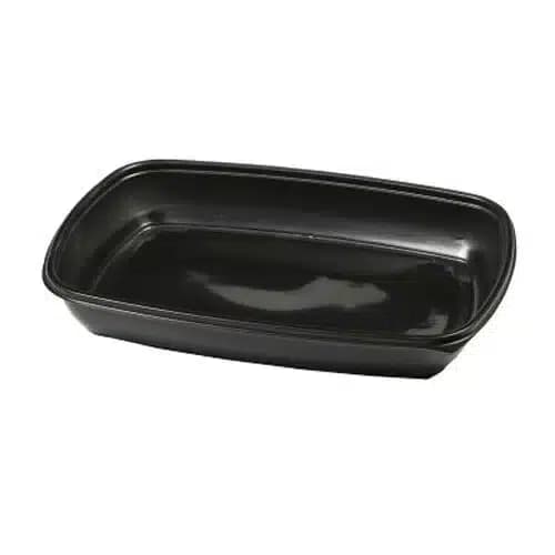 46 oz PP Rectangle Container, Black