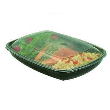 46 oz PP Rectangle Container, Black - Image 4