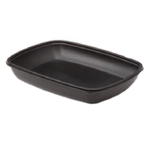 46 oz PP Rectangle Container, Black - Image 3