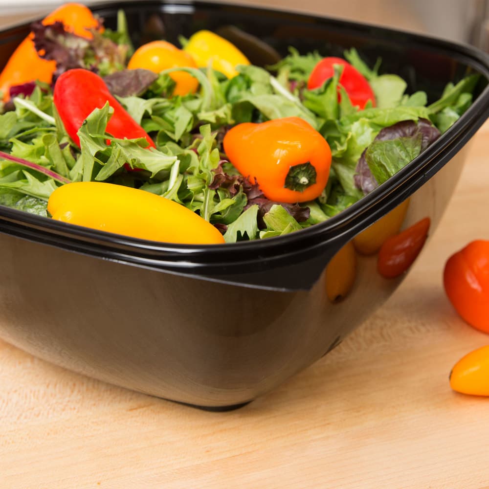 160 oz Square PET Bowl, Black - Image 6