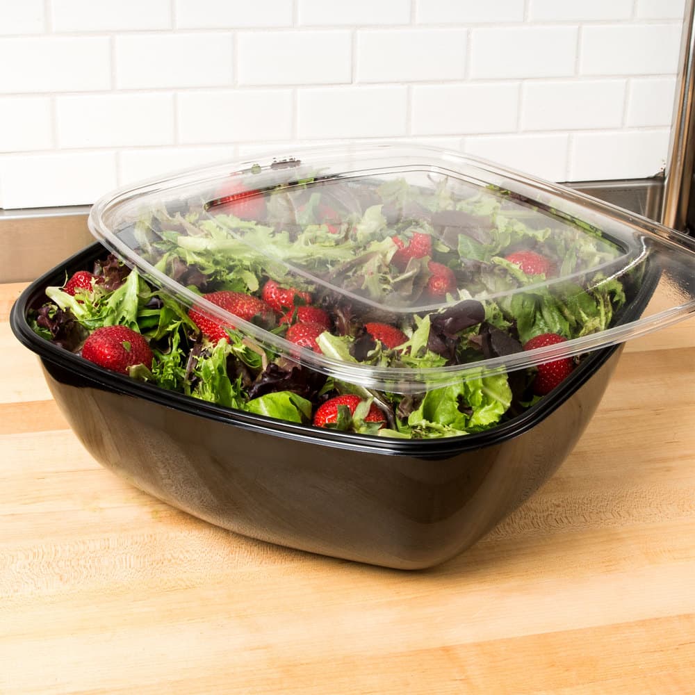 320 oz Square PET Bowl, Black - Image 7