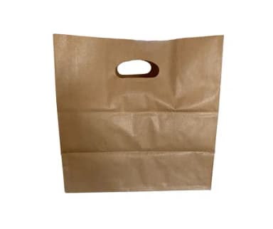11" x 11" x 6" Kraft Paper Bag with Handles (500/case)