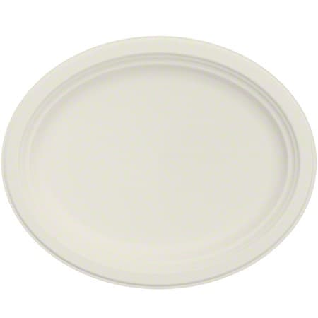 12" Oval Fiber Plate