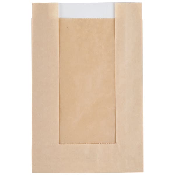 5" x 7" Grease Resistant Window Bakery Bag, Kraft