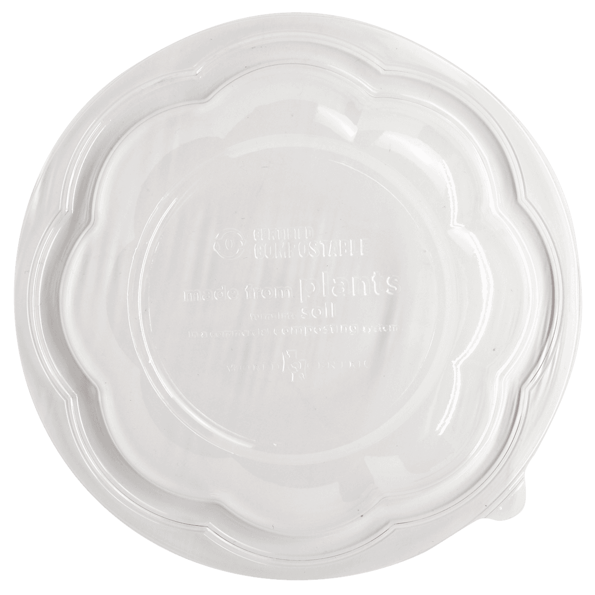 Dome PLA Lid - Fits 32 oz Round PLA Bowls