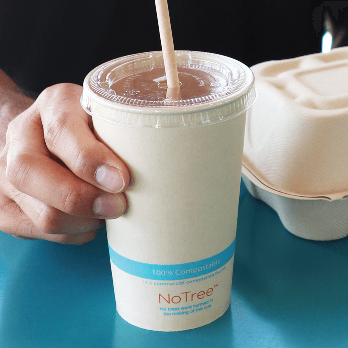 16 oz Compostable Paper Cold Cup - Image 3