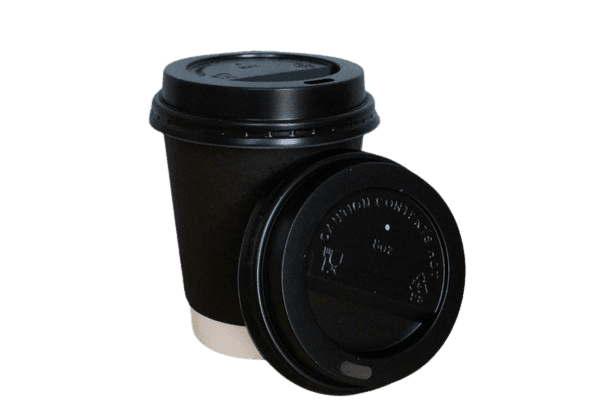 Black PS Lid - fits 8 oz Paper Hot Cup